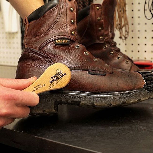 Red Wing boot brush for cleaning boots